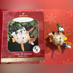🔴 Hallmark 1997 Goofy's Ski Adventure Keepsake Ornament